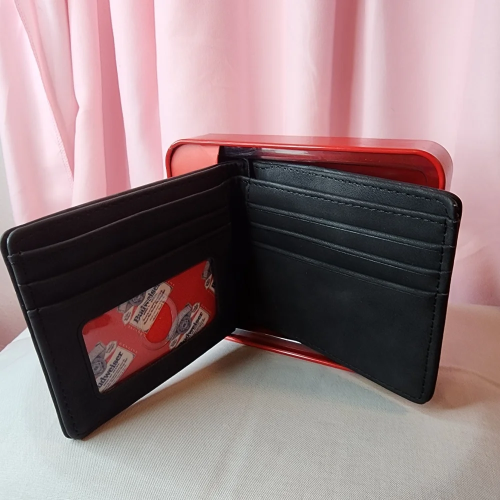 Aquarius Budweiser Bifold Wallet Bowtie Deboss